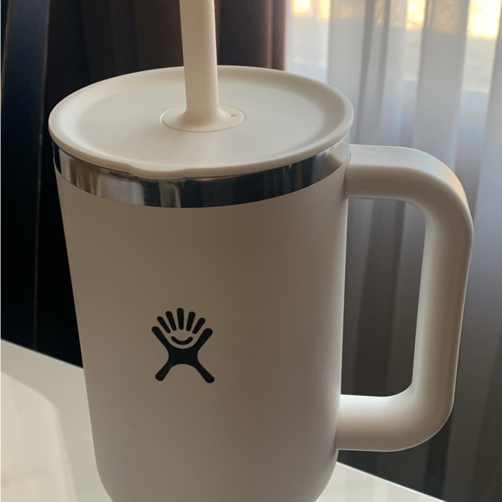 Hydro Flask White Mug with Straw Lid